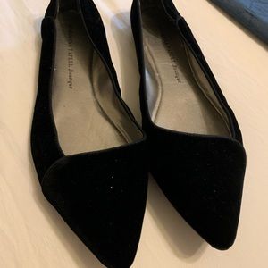 Black velvet shoes